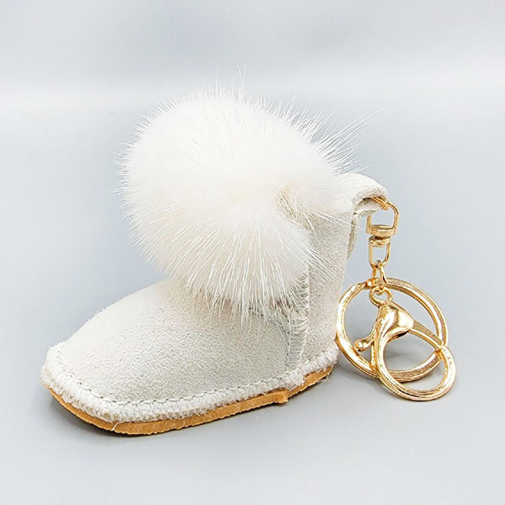 Fur Pom Pom Boot Keychains - Cute & Stylish Accessories for Keys, Bags & Backpacks | Perfect Gift for Women & Girls | K1661