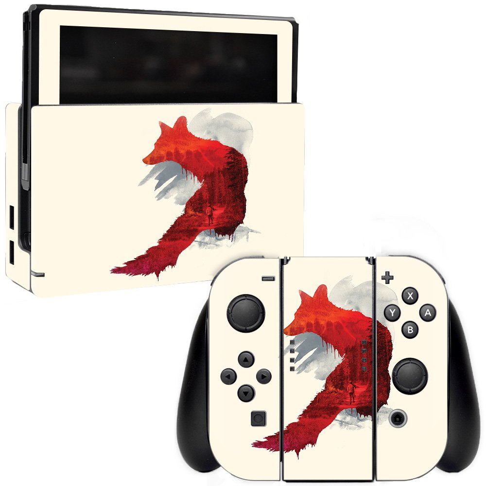 MightySkins Vinyl Decal Wrap Cover for Nintendo Switch - Fox Blood Design | Protective & Durable Skin | Easy to Apply & Remove | Made in USA | Perfect for Gaming, Travel & Customization