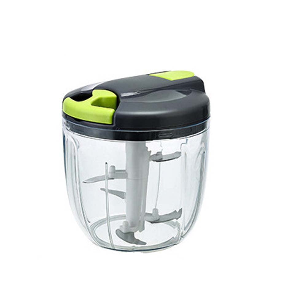 Multi-Function Manual Rotary Vegetable Cutter & Meat Grinder - Hand Pull Rope Garlic Masher for Kitchen, Home Use - Perfect for Chopping Veggies, Grinding Meat & Mincing Garlic