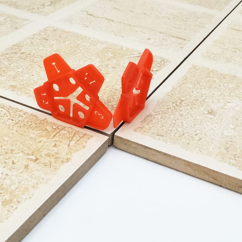 50pcs Ceramic Tile Spacers (1mm/1.5mm/2mm/2.5mm/3mm) - Cross Tile Leveling System for Floor & Wall Installation - Reusable Grout Gap Spacers for DIY Home Renovation & Professional Construction Projects