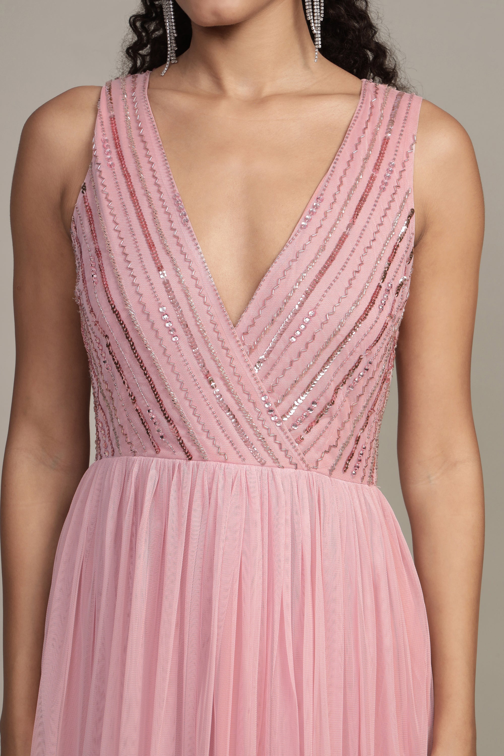 Millie Midi Embellished Dress for Women - Elegant Pink Floral Party Dress | Perfect for Weddings, Cocktails & Special Occasions