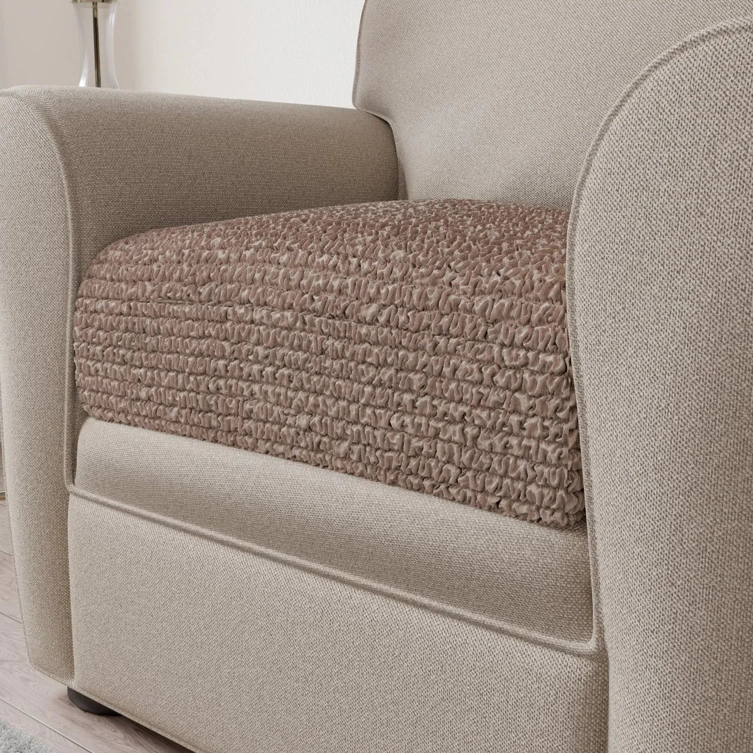 Premium Microfiber Seat Cushion Cover - Soft & Durable Sofa Chair Protector - Perfect for Living Room, Office, or Car Use