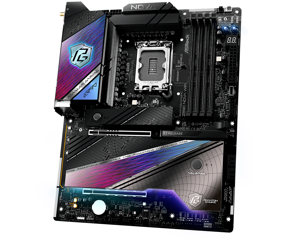 ASRock Z890 Nova WiFi 7 Motherboard - Intel LGA 1700 Socket, DDR5, PCIe 5.0, Thunderbolt 4 - Pre Order Now for High-Performance Gaming & Content Creation PCs