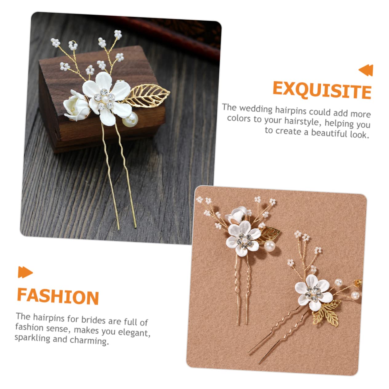 Abaodam 4-Piece Pearl Hair Accessories Set - Elegant Embellished Headbands for Women, Bridal Wedding Hair Jewelry - Perfect for Weddings, Proms, Parties & Special Occasions