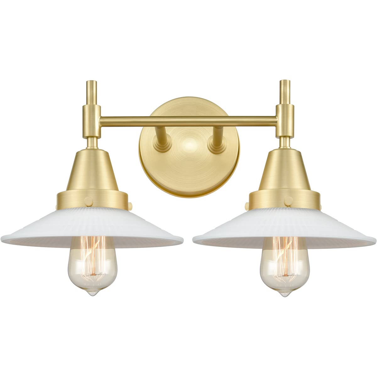Innovations 447-2W-SB-G1-LED Transitional LED Bathroom Vanity Light in Brass Finish - Perfect for Modern Bathrooms, Powder Rooms & Spa-Like Retreats