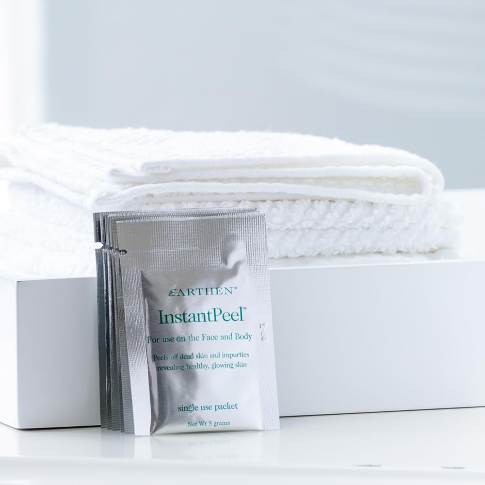 InstantPeel Dead Skin Remover & Exfoliator for Face & Body - Gentle Formula Safe for Sensitive Skin - 6 Packets per Box (2-Pack Value Set) - Perfect for At-Home Spa Days & Pre-Makeup Prep