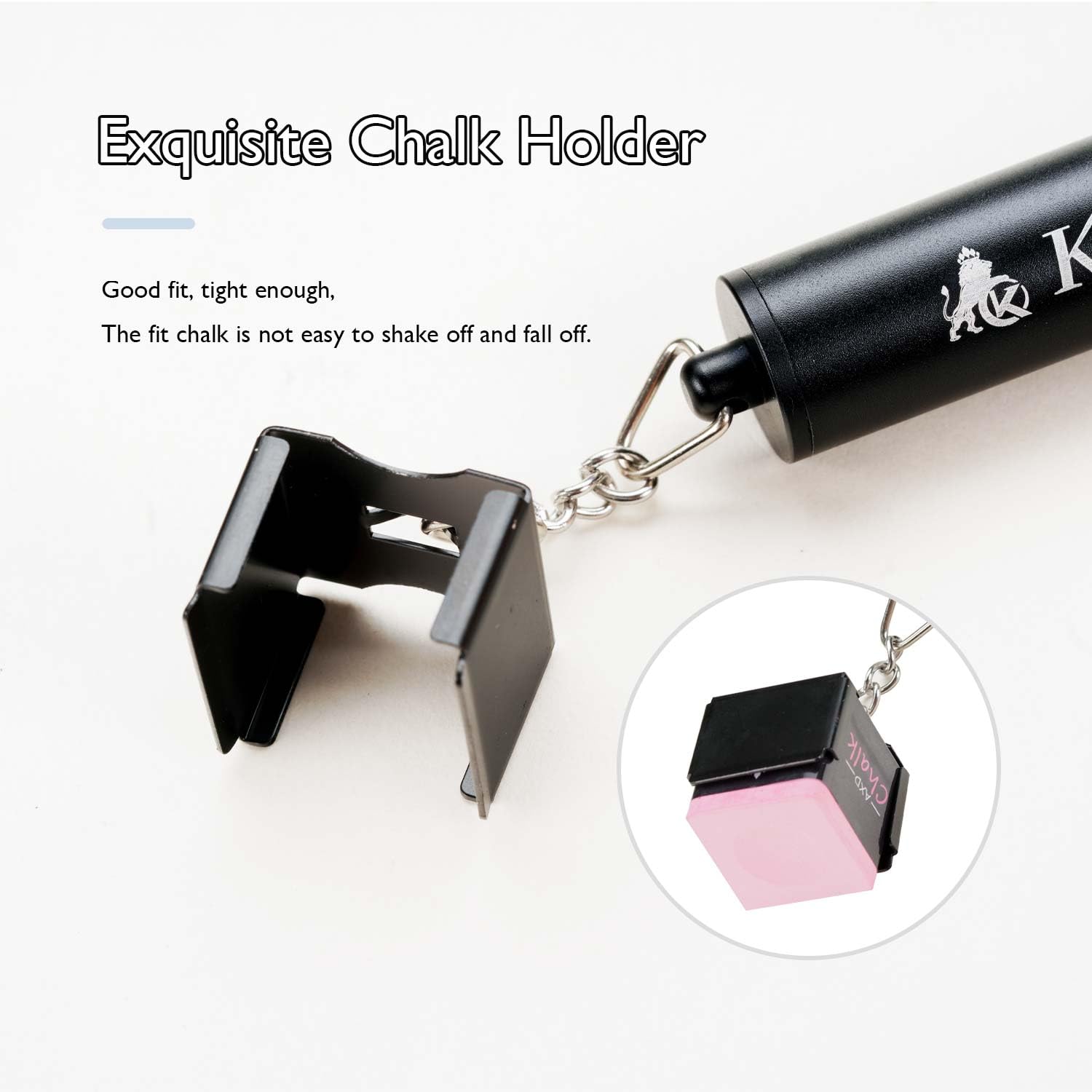 KONLLEN 4-in-1 Billiard Chalk Holder - Portable Pool & Snooker Accessory with Non-Slip Cue Tip Pricker & Tool - Perfect for Professional Players & Home Game Rooms