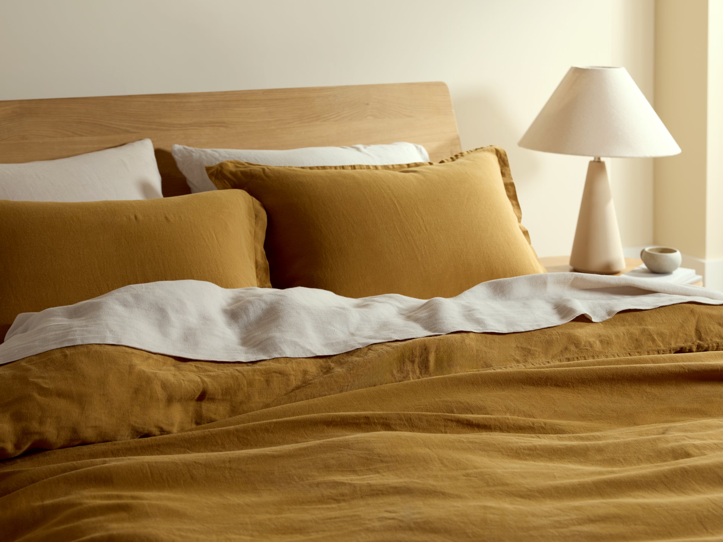 Linen Venice Set - Honey K/CK | Soft & Breathable Linen Bedding | Perfect for Summer Nights & Cozy Home Decor