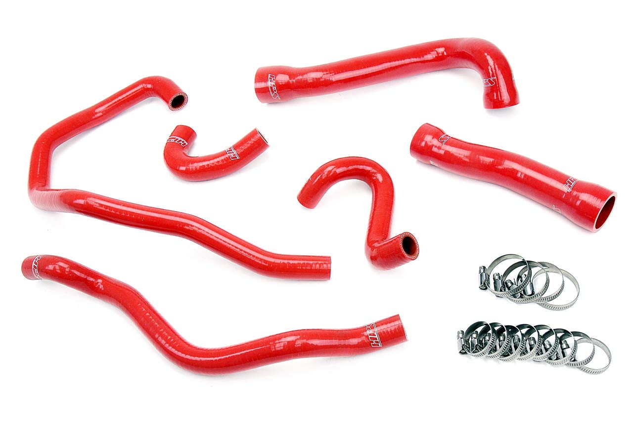 HPS 57-1543-RED Silicone Radiator and Heater Hose Kit Coolant - High Performance Cooling Solution for Cars, Trucks & SUVs - Perfect for Engine Maintenance & Upgrades