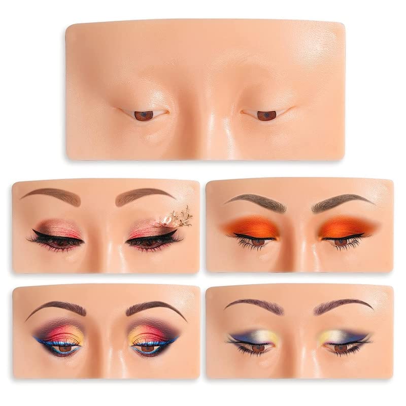 Belicia 1 PCS Professional Makeup Practice Board with Mini Cleaner - Ideal for Makeup Artists, Students & Beginners to Practice Eye & Face Makeup - Perfect Gift with Packaging (1 Pack) - Great for Beauty Schools, Home Practice & Makeup Kits