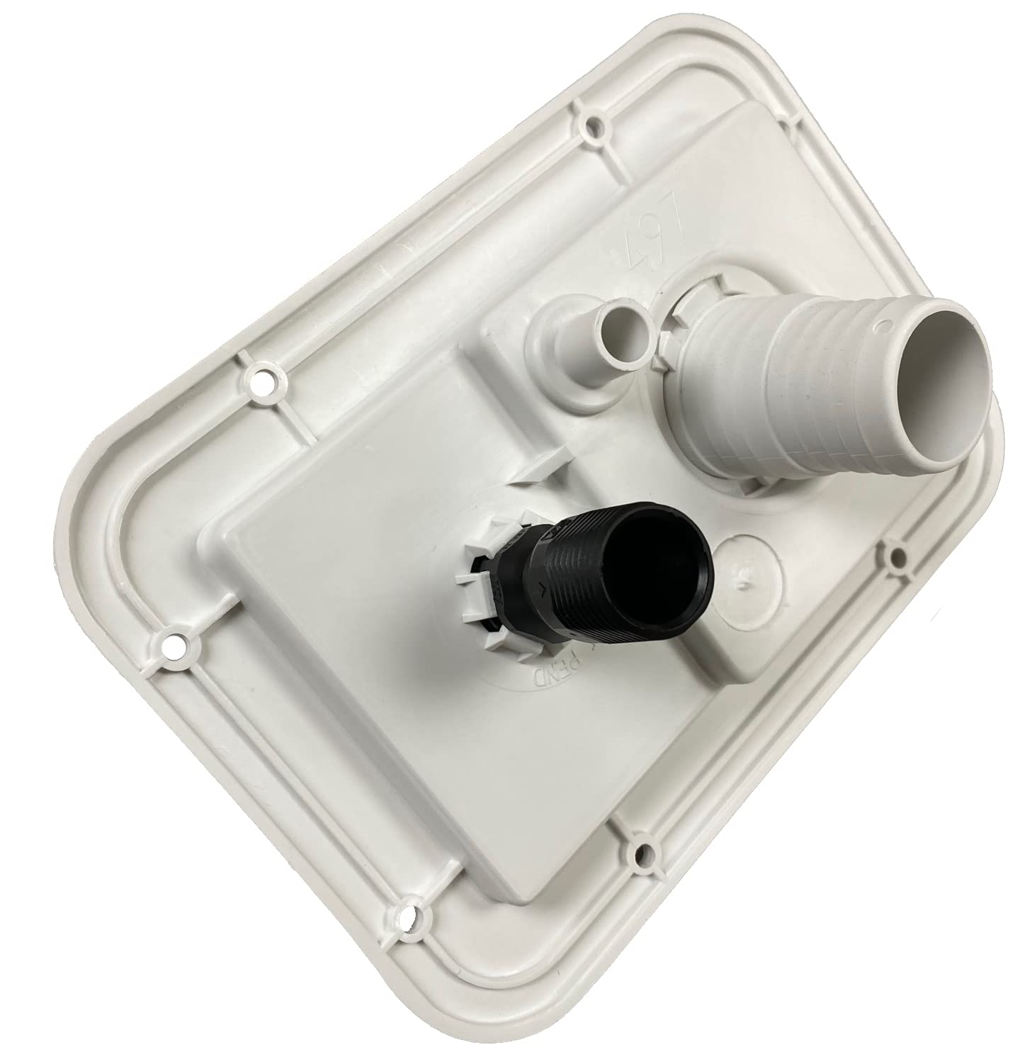 Class A RV Trailer Camper Water Fill Dish - City/Gravity Fill System with Check Valve | White 497AB2P | Fresh Water Hose Connection | Perfect for RV Camping, Road Trips & Outdoor Adventures
