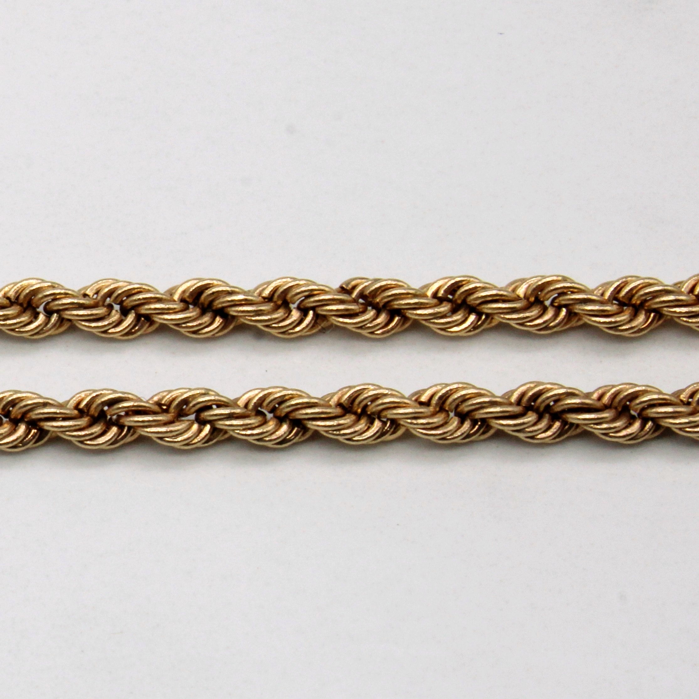 10K Yellow Gold Rope Chain Necklace for Women - 20 Inch Solid Gold Rope Chain - Durable & Elegant Jewelry for Everyday Wear, Gifts & Special Occasions