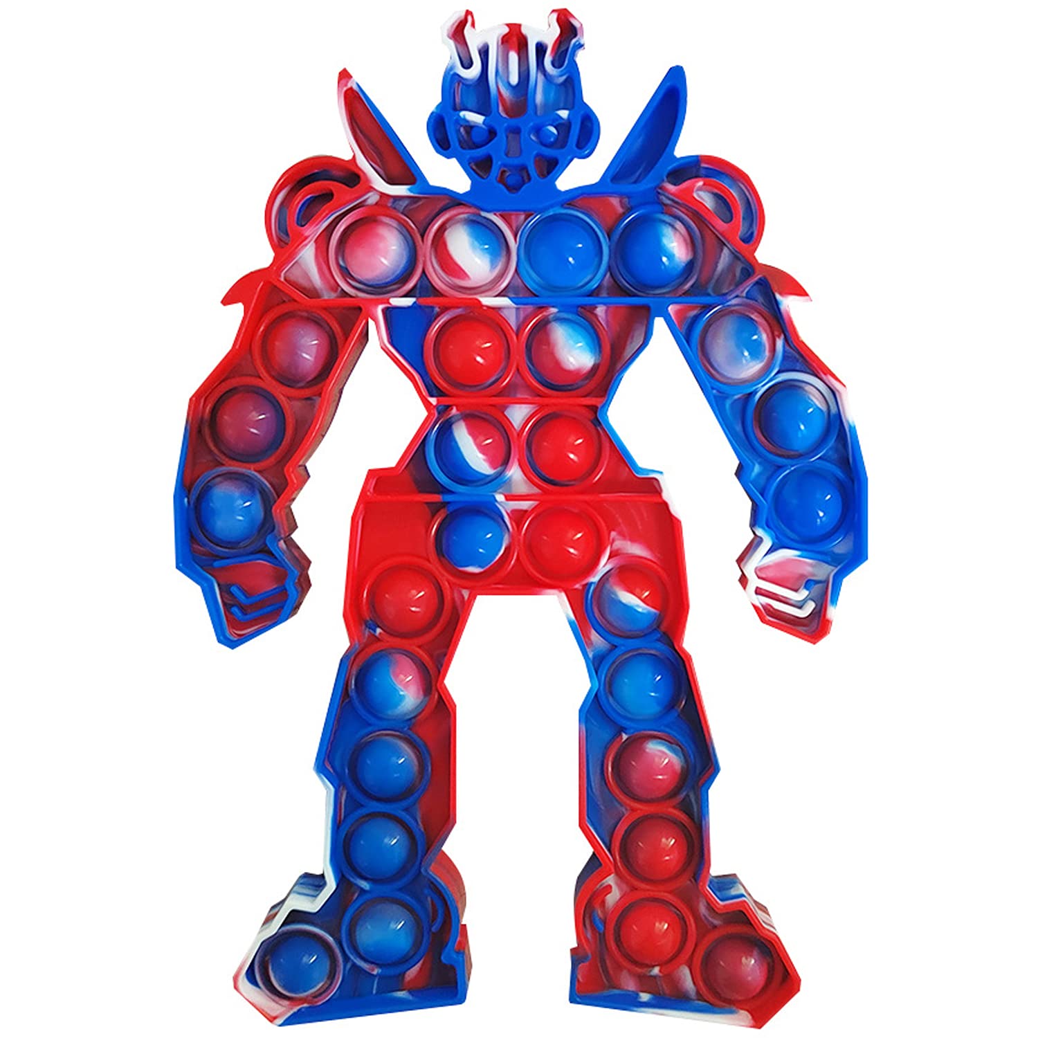 Pop Fidget Sensory Toy - Push Bubble Popper for Stress Relief & Anxiety | Fun Sensory Toy for Kids & Adults | Perfect for ADHD, Autism & Office Stress (Red, Blue, White) | Great for Classrooms, Travel & Home Relaxation