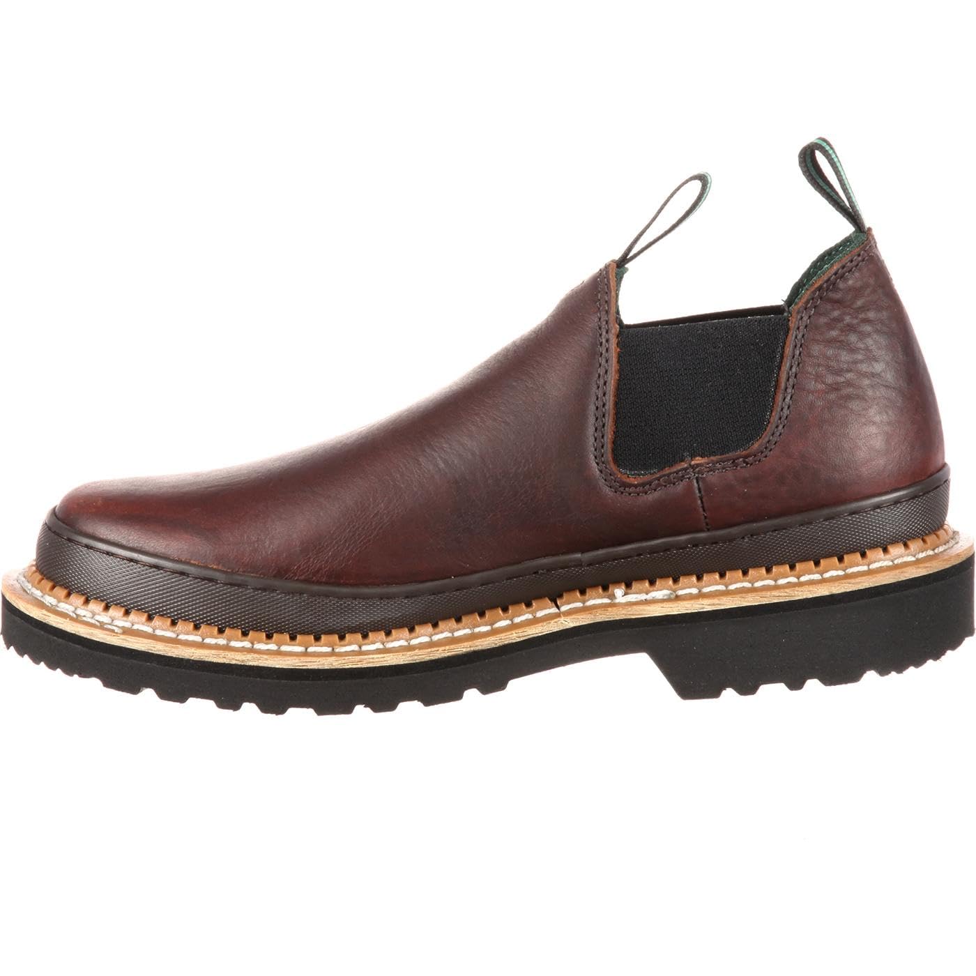 Georgia Giant Men's Romeo Slip-On Work Shoe - Comfortable & Durable Leather Work Boots for Construction, Farming & Outdoor Use