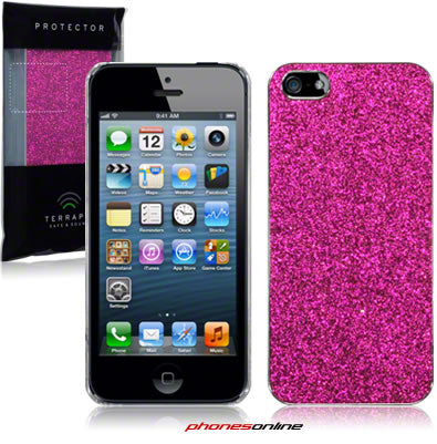 Pink Glitter iPhone 5 Case - Shockproof Protective Cover for Apple iPhone 5 - Cute Sparkle Phone Case for Women & Girls - Perfect for Everyday Use, Travel & Gift Giving
