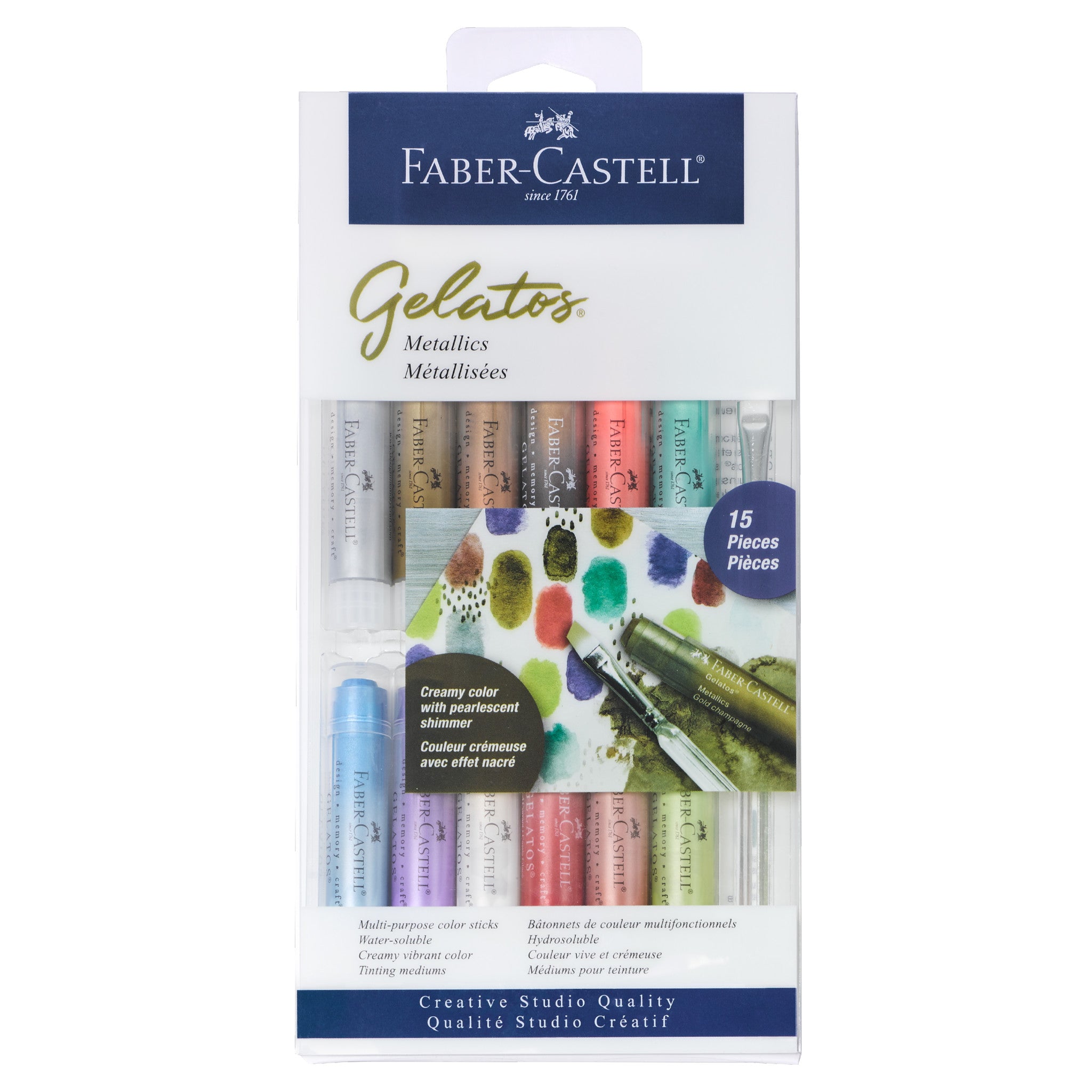 15-Piece Gelatos & Metallic Colors Set #770170 - Perfect for Scrapbooking, Card Making & Mixed Media Art Projects