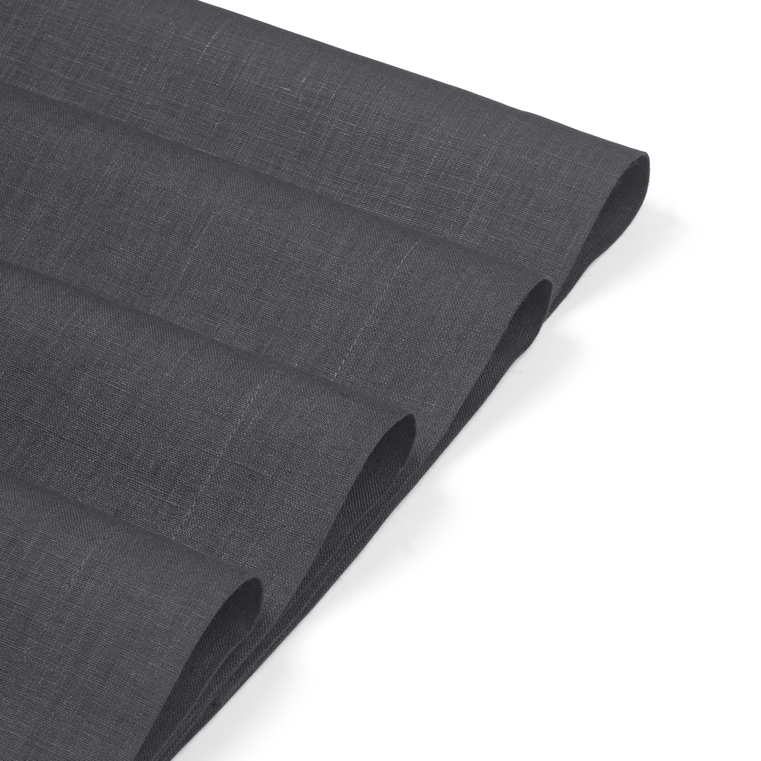 D'Moksha Homes 100% Pure Linen Placemats Set of 4 - Charcoal Grey 14x19 Inch Washable Table Mats for Dining, Easter, Thanksgiving & Everyday Use