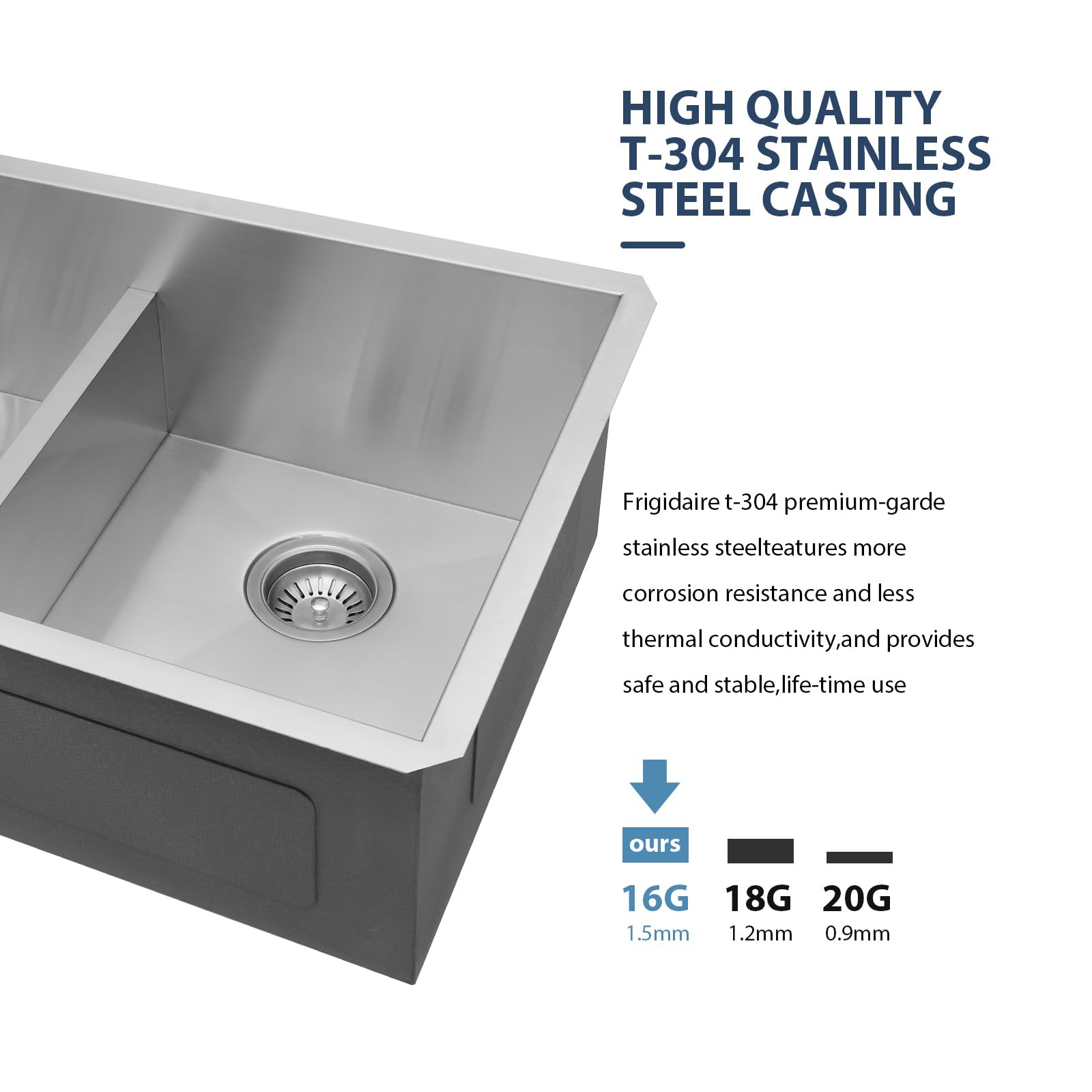 Lordear 28-Inch Undermount Double Bowl Kitchen Sink - 16 Gauge Stainless Steel, Low Divide 50/50 Design, Handcrafted for Modern Kitchens | Perfect for Meal Prep, Dishwashing & Entertaining