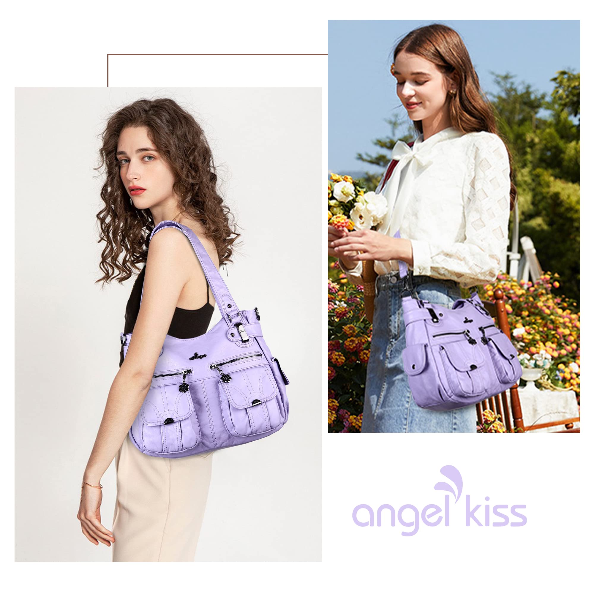 Stylish Women's Leather Tote & Shoulder Bags - Fashionable Washed Leather Handbags for Work, Travel & Everyday Use