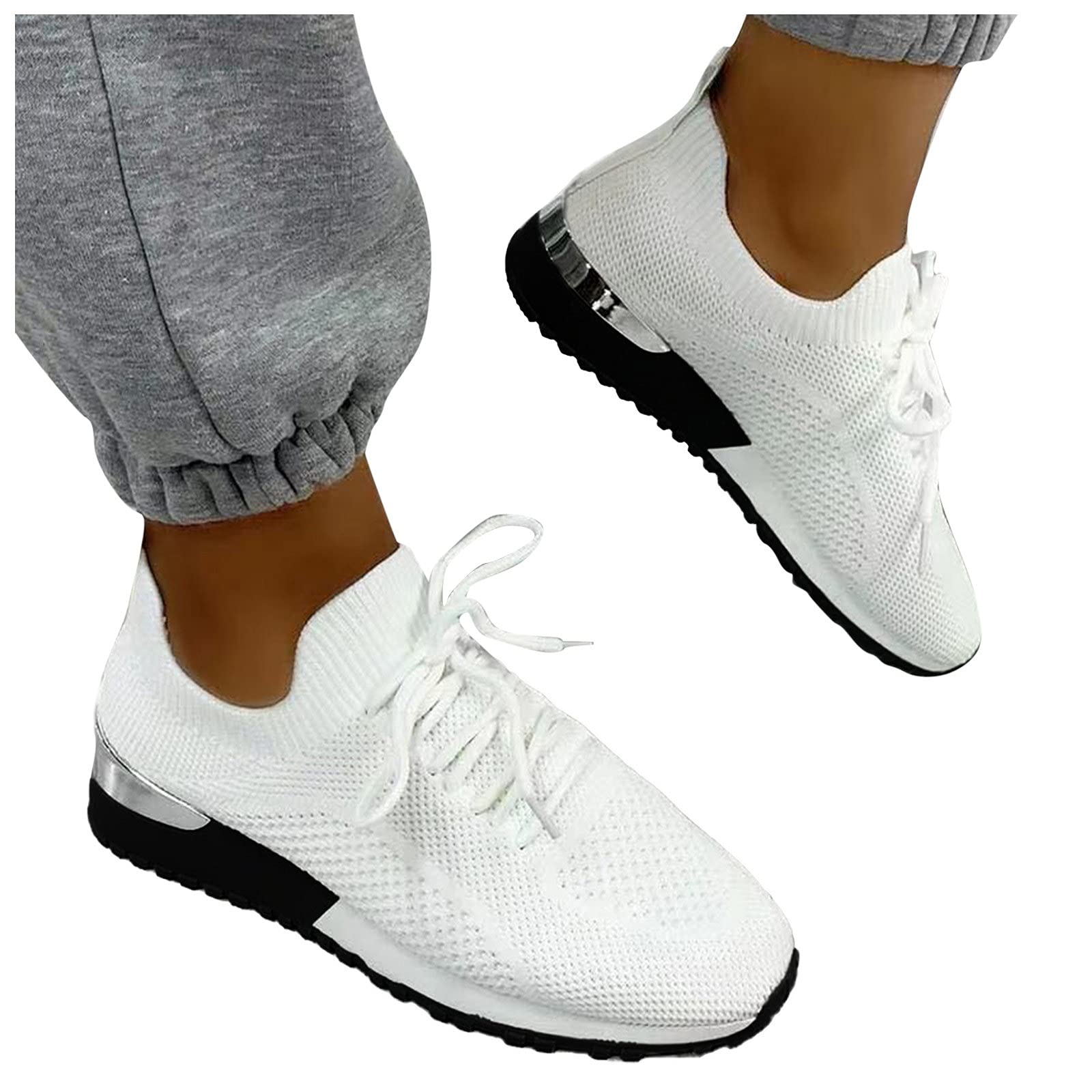 **Women's Comfortable Slip-On Sneakers - Low Top Walking & Running Shoes for Casual Wear, Gym, and Daily Activities**