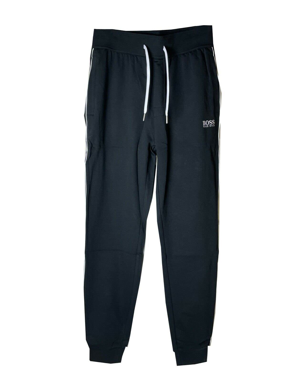 Hugo Boss Men's Black Logo Track Pants Joggers - XL Size | Comfortable Athletic Casual Pants for Running, Gym & Lounge Wear