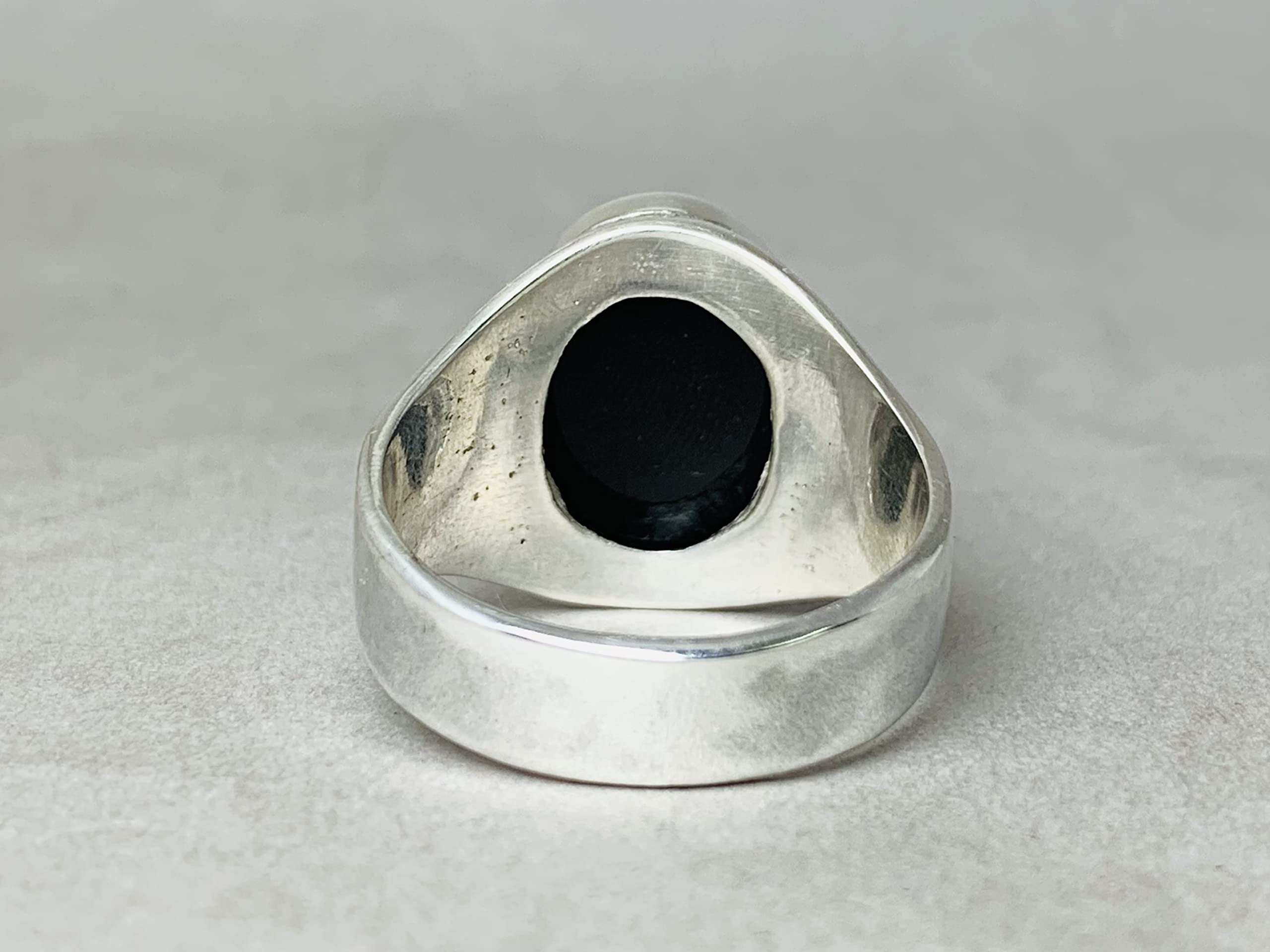 Black Onyx Ring for Men & Women - 925 Sterling Silver Handmade Gemstone Band - Natural Onyx Jewelry for Everyday Wear, Gifts & Special Occasions