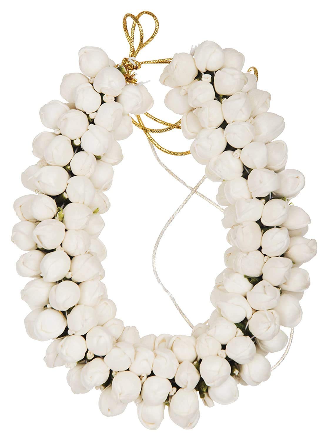 DEXO White Jasmine Flower Hair Accessories - Elegant Mogra Gajra Hair Clip for Women & Girls (Pack of 1) | Perfect for Weddings, Parties & Special Occasions