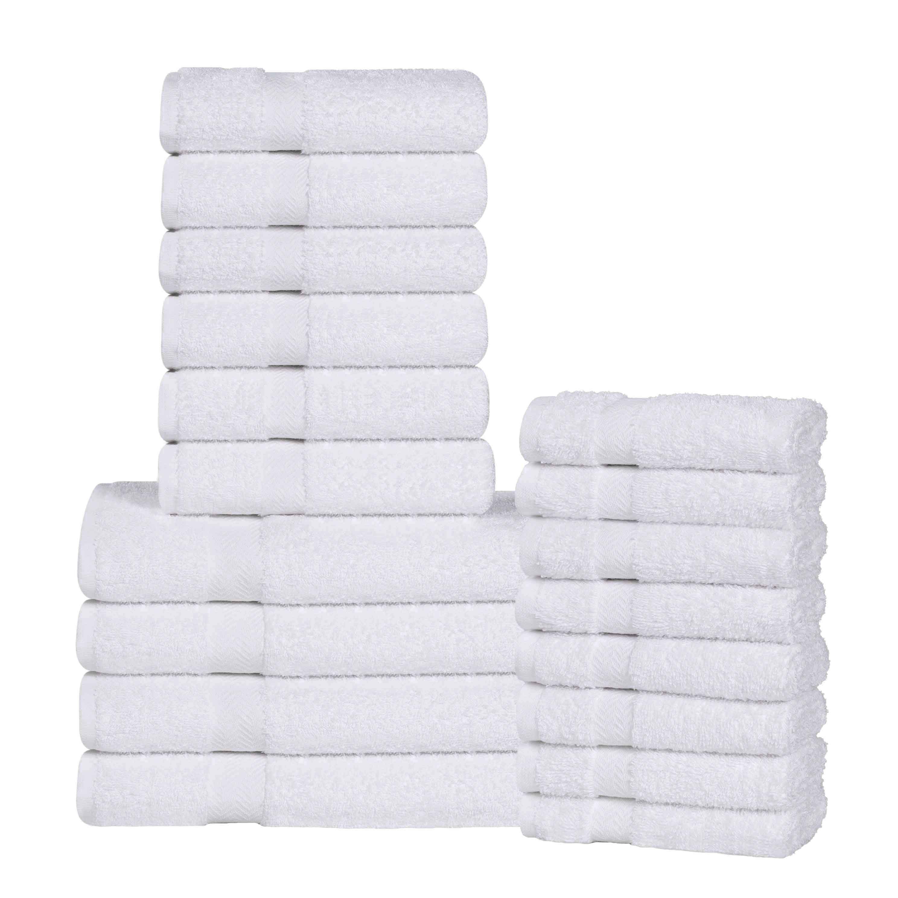 Franklin Eco-Friendly 18-Piece Cotton Towel Set | Soft & Absorbent Bath & Beach Towels for Home, Gym & Travel