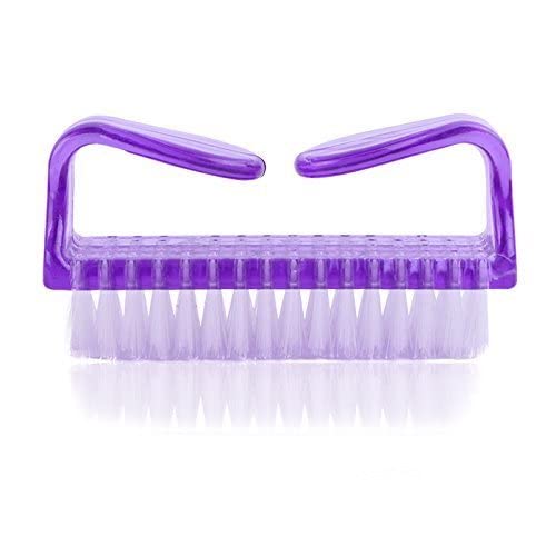 Multicolor Nail Brush for Hands & Feet - Durable Handle Grip Nail Scrubber, Toe Cleaner & Pedicure Tool - Perfect for Home Manicure, Salon Care & Travel Hygiene (1-Pack)
