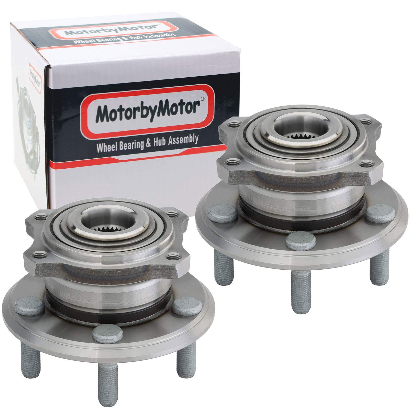 Heavy Duty Rear Wheel Bearing Hub Assembly 5-Lug for Dodge Charger Challenger & Chrysler 300 - Replacement for All Models (2-Pack) - Perfect for Off-Roading, Towing & High-Performance Driving