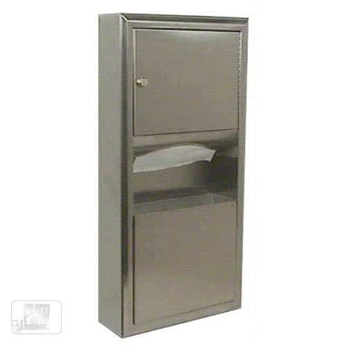 Bobrick Classic 3699 Stainless Steel Paper Towel Dispenser - Heavy Duty Commercial Restroom Hand Towel Holder for Office, Kitchen & Public Washrooms