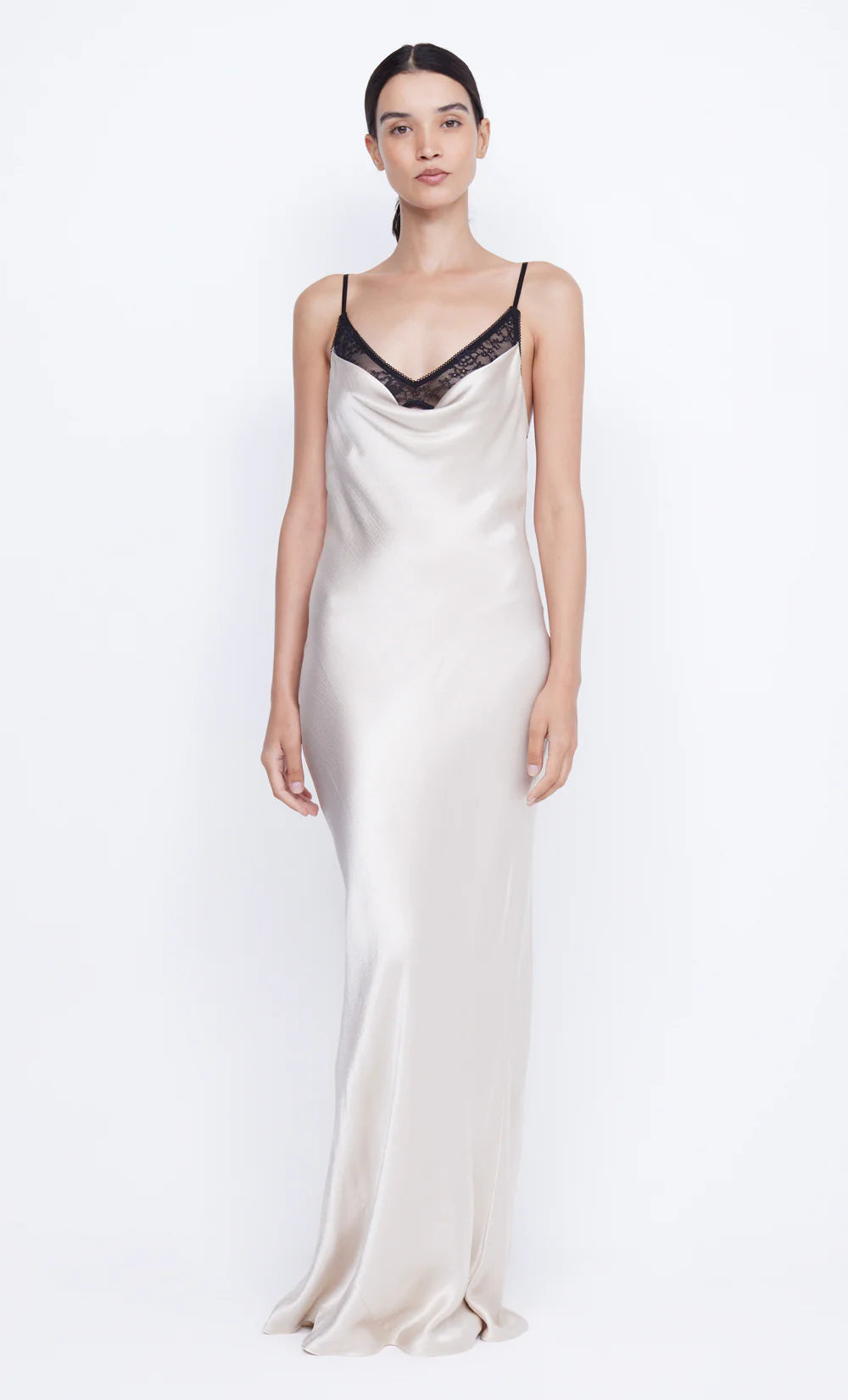 Arabella Backless Dress - Elegant Sand Black Evening Gown for Women | Perfect for Cocktail Parties, Date Nights & Special Occasions