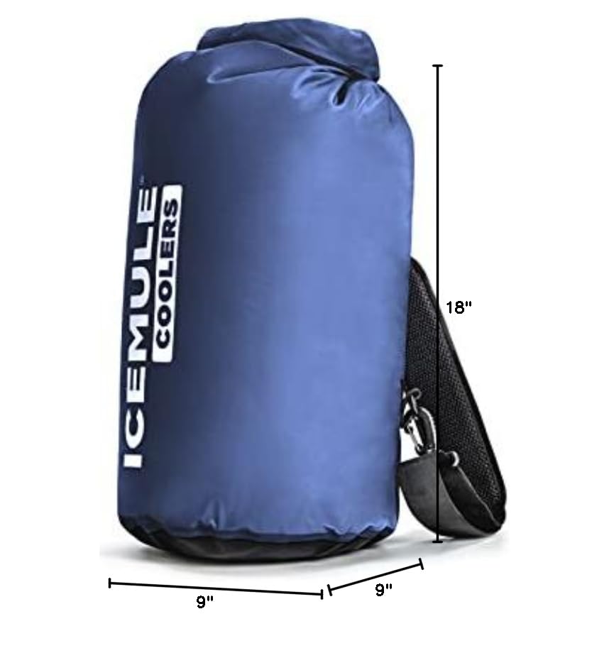 ICEMULE Classic Collapsible Sling Strap Cooler - Hands Free, 100% Waterproof, 24+ Hours Cooling, Soft Sided Insulated Cooler Bag for Beach, Camping, Hiking, Picnics and Outdoor Adventures