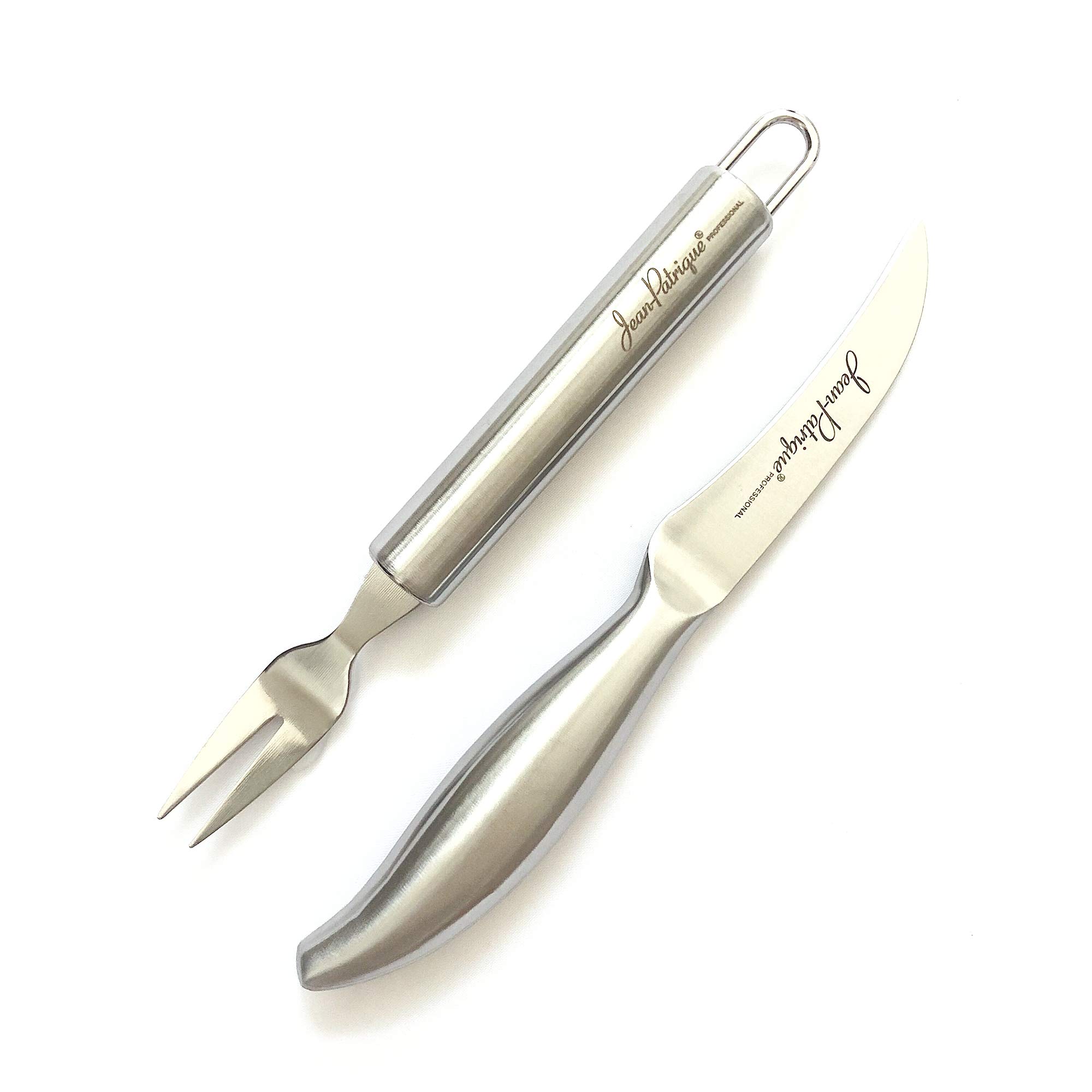 Premium Potato Peeler Knife & Fork Set - Stainless Steel Vegetable Peeler with Ergonomic Handle - Perfect for Peeling Potatoes, Carrots, Apples & More - Ideal for Kitchen, Camping & Food Prep