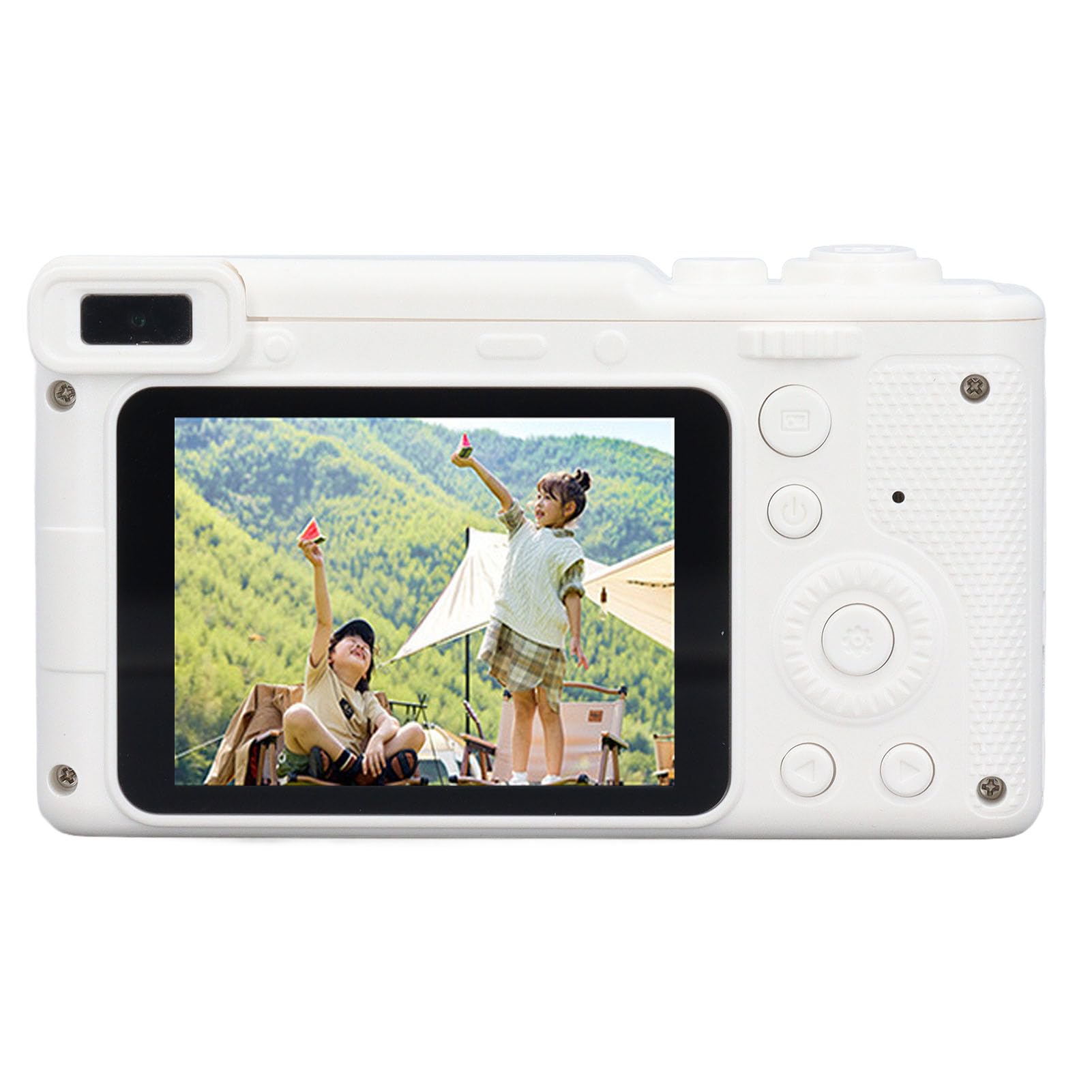 **2.4inch IPS HD Digital Camera with Tripod & Autofocus - 8X Zoom Vlogging Camera for Kids, Selfie & Video Photography (White) - Perfect for Travel, YouTube & Family Moments**