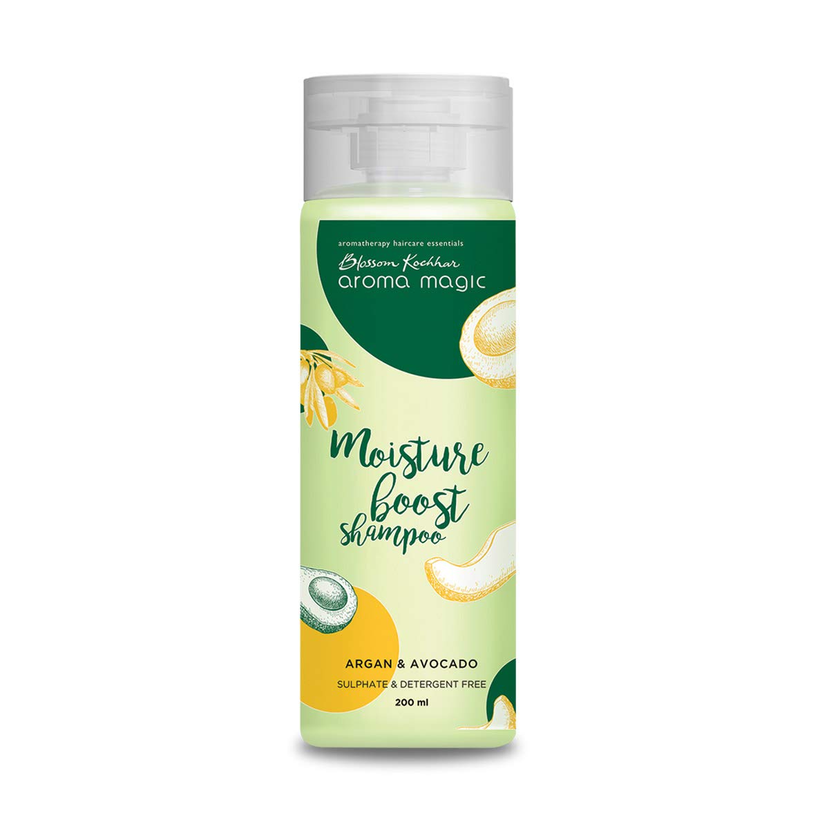 Aroma Magic Moisture Boost Shampoo for Dry & Chemically Treated Hair - With Argan Oil, Avocado & Grapefruit Extracts | Deep Moisturizing, Strengthening & Hair Growth Treatment | 200ml | Perfect for Damaged Hair Care & Salon-Like Results at Home
