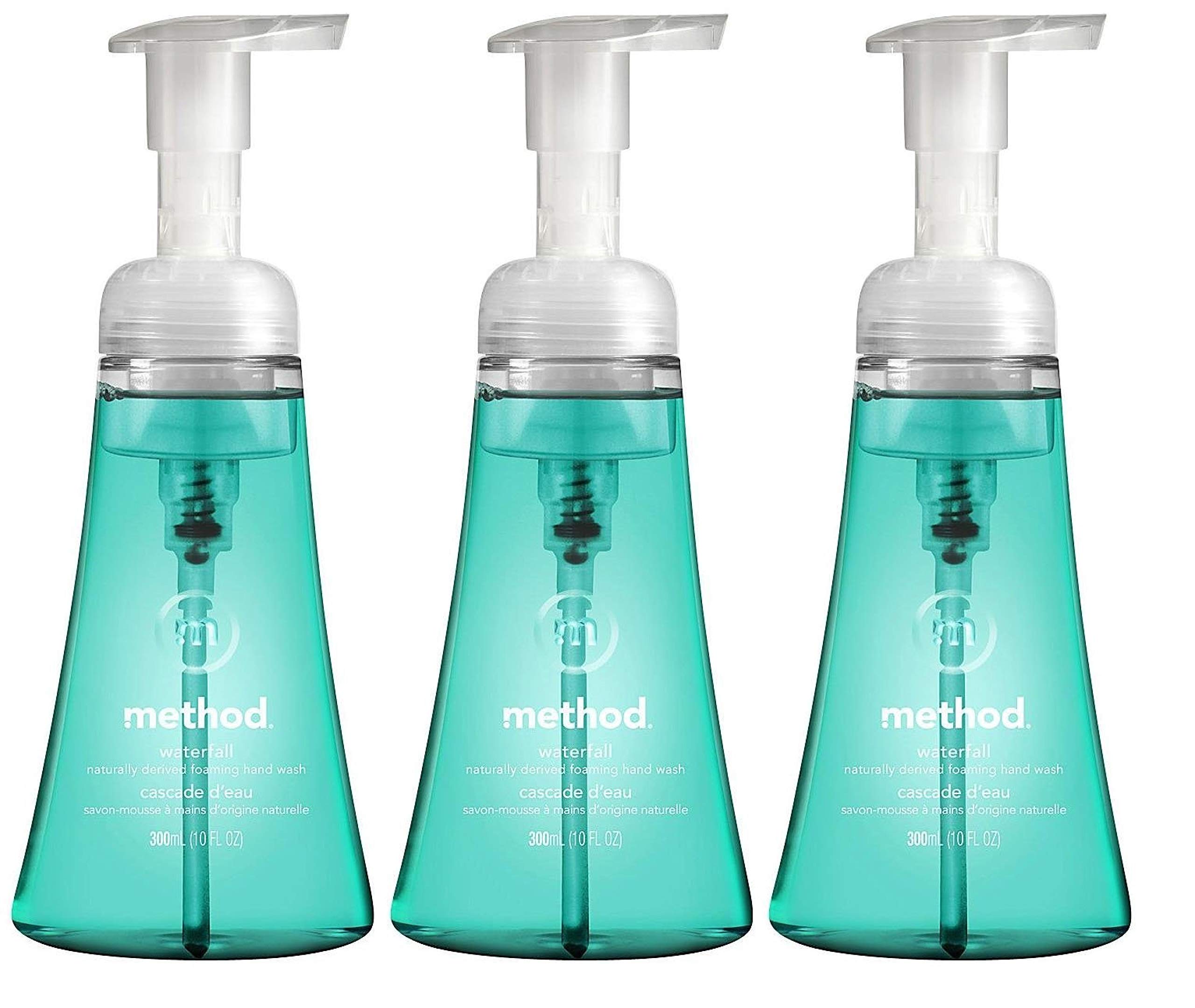 Method Foaming Hand Wash Refill - Waterfall Scent, 10 Fl Oz (Pack of 3) | Gentle Liquid Soap for Kitchen, Bathroom & Office | Cruelty-Free & Vegan Hand Soap
