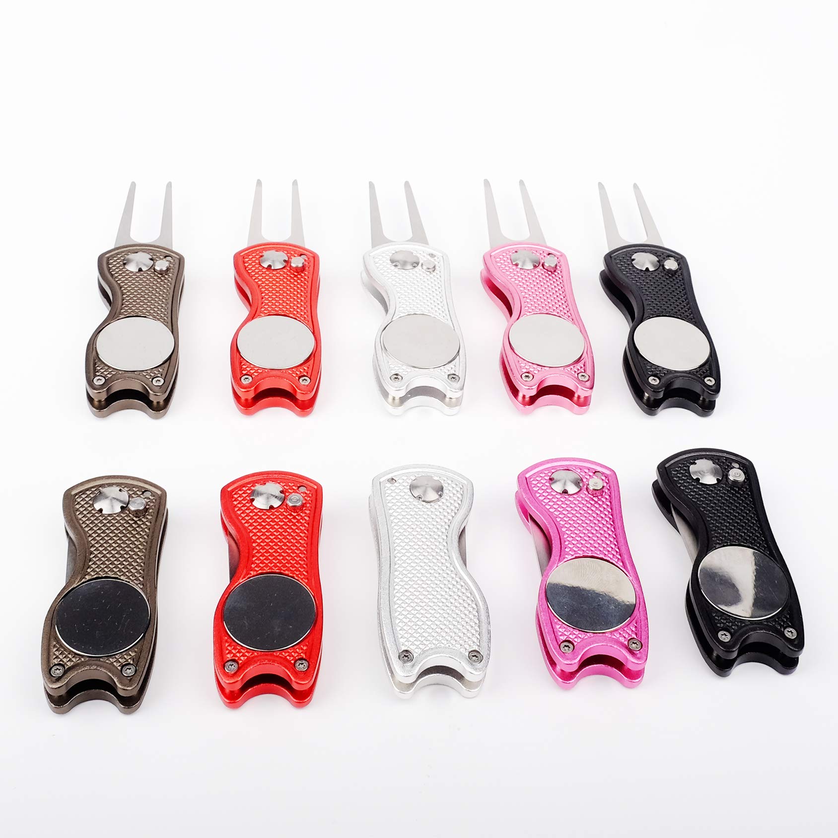 Premium Magnetic Golf Divot Tool with Ball Marker & Hat Clip - Durable Golf Course Accessories for Men & Women - Perfect Golf Gifts for Players & Tournament Use