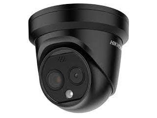DS-2TD1228-2/QA Thermal Bi-Spectrum Dome Security Camera - Black | Outdoor/Indoor Surveillance for Home & Business Security