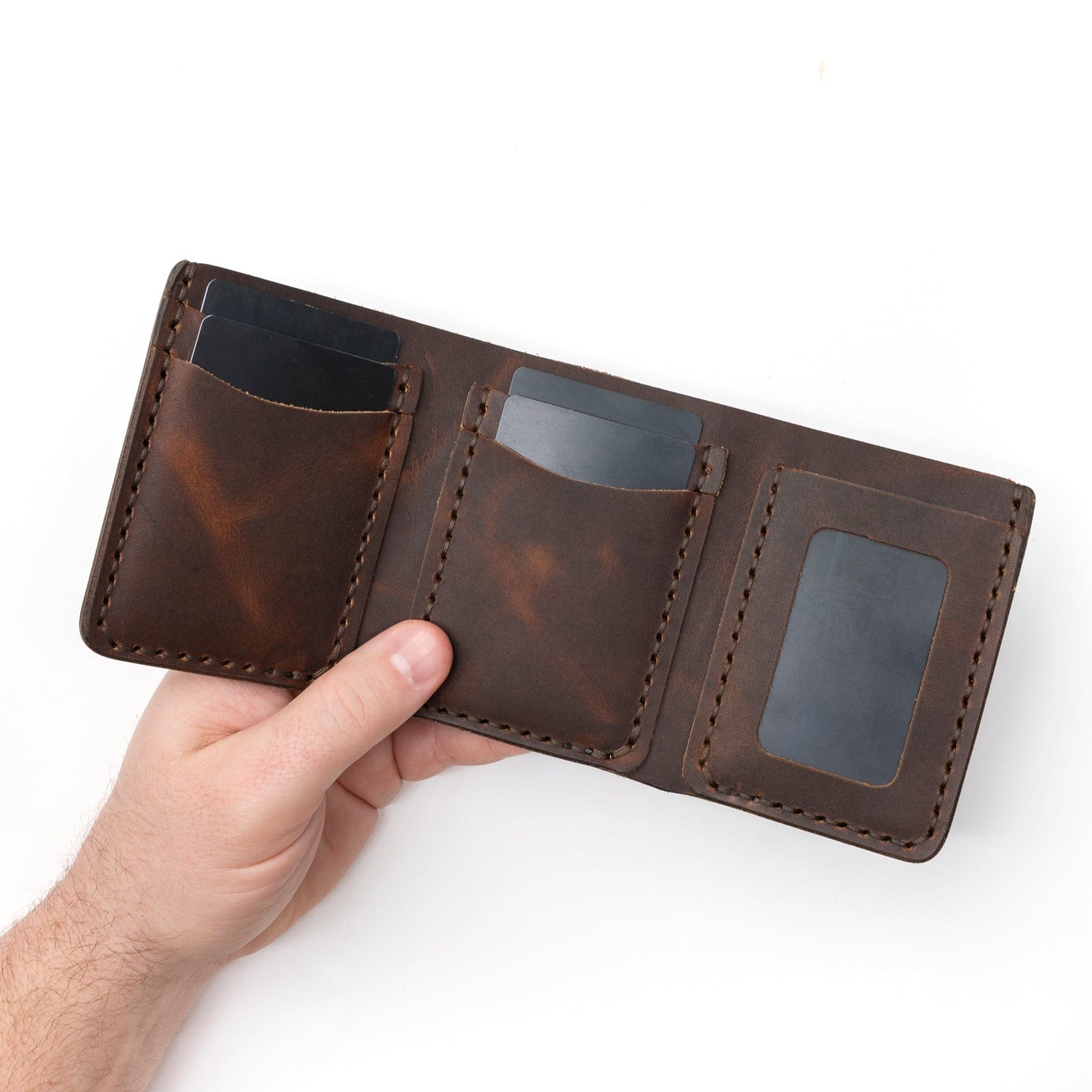 Last Batch: Genuine Leather Trifold Wallet for Men - Heritage Brown | Slim RFID Blocking Bifold Credit Card Holder | Perfect for Everyday Carry, Travel & Gifts