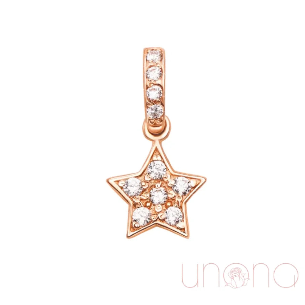 Golden Star Pendant Necklace with Phianite Gemstone - Elegant Jewelry Gift for Women, Perfect for Parties, Weddings & Special Occasions