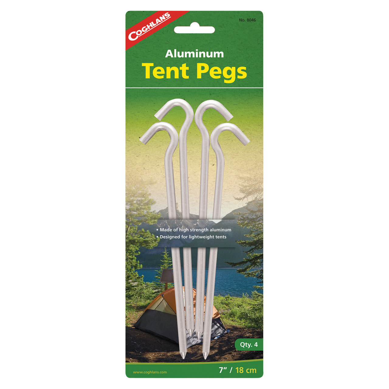 Lightweight Aluminum Tent Pegs for Camping - Heavy Duty, Rust-Proof Ground Stakes for Outdoor Tents, Canopies & Shelters (Set of 10) - Perfect for Backpacking, Hiking & Beach Camping Trips