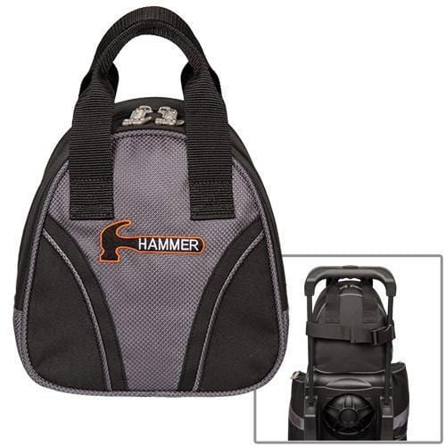 Premium Hammer Plus Single Tote Bowling Bag - Black/Carbon Design for Men & Women - Perfect for League Play, Practice Sessions & Tournament Travel