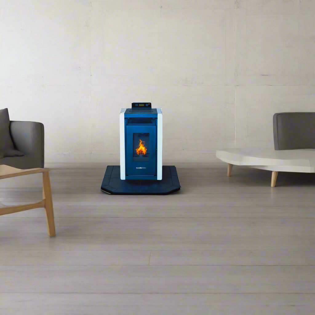 Alpine HP40 White Pellet Stove with 32
