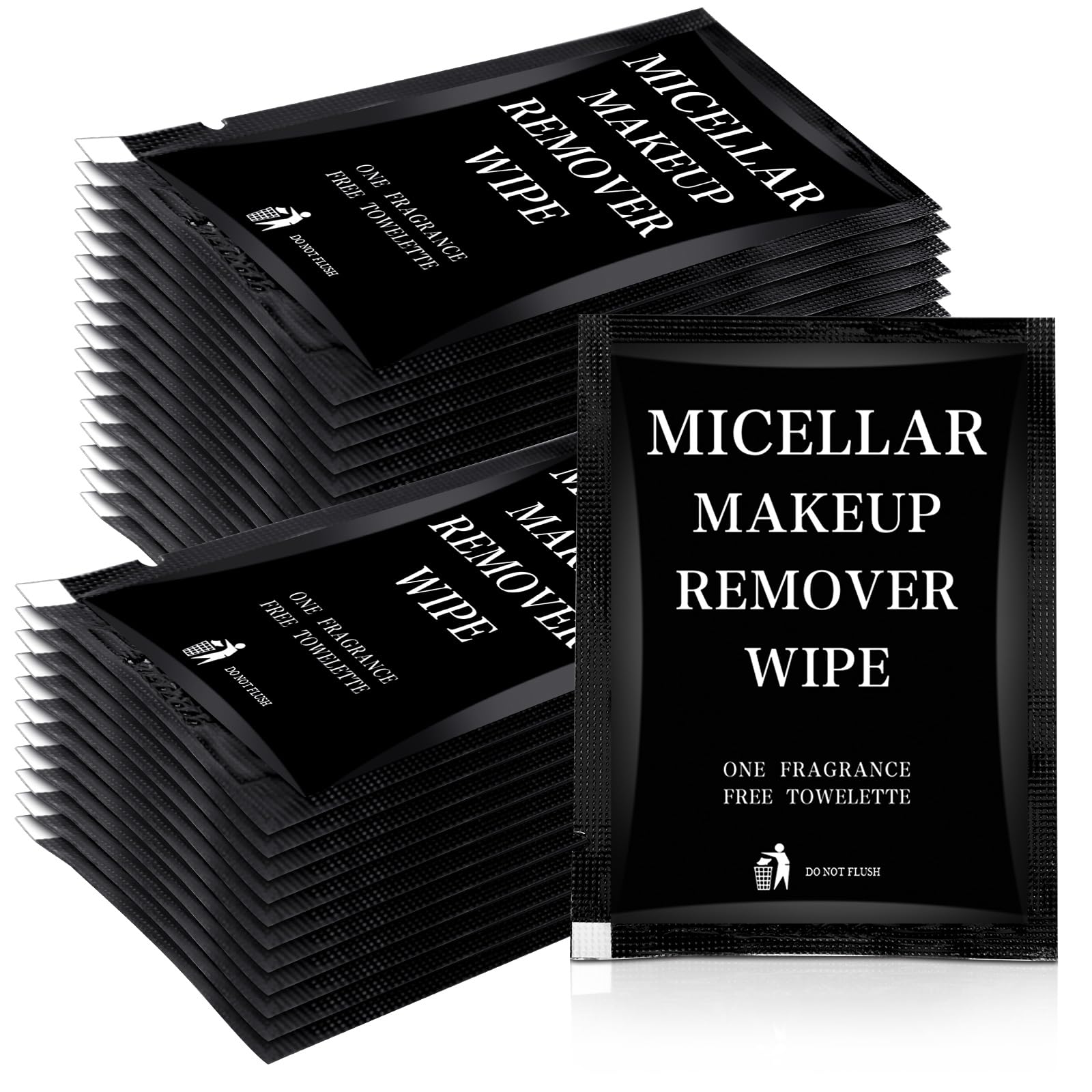 **Ctosree 150-Pack Individually Wrapped Makeup Remover Wipes - Gentle Facial Cleansing Pads for Mascara, Lipstick & Oil Removal - Travel & Hotel Essentials (Black)**    *Perfect for On-the-Go, Gym, Travel, and Daily Skincare Routine*