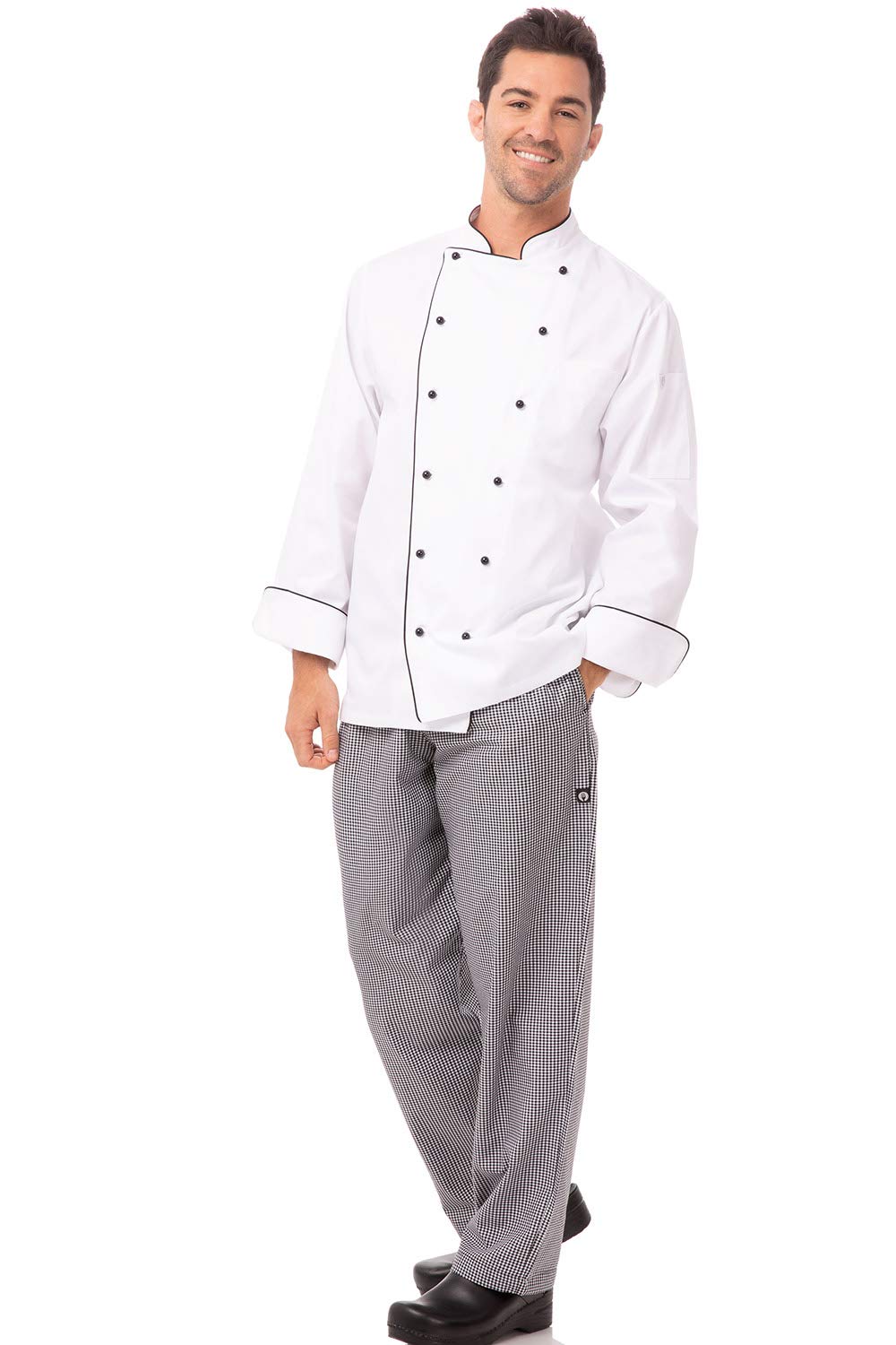 Chef Works Customized Men's Newport Executive Chef Coat - Professional Kitchen Uniform for Cooking, Baking & Culinary Arts