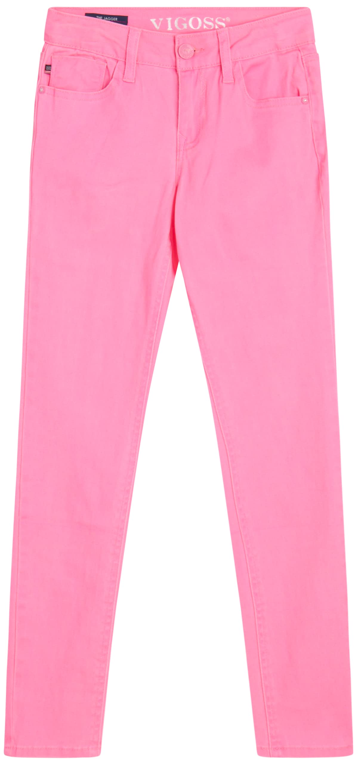 VIGOSS Girls' Super Stretch Skinny Jeans - Adjustable Slim Fit Denim Pants for Kids (Ages 4-16) - Perfect for School, Playdates & Everyday Wear