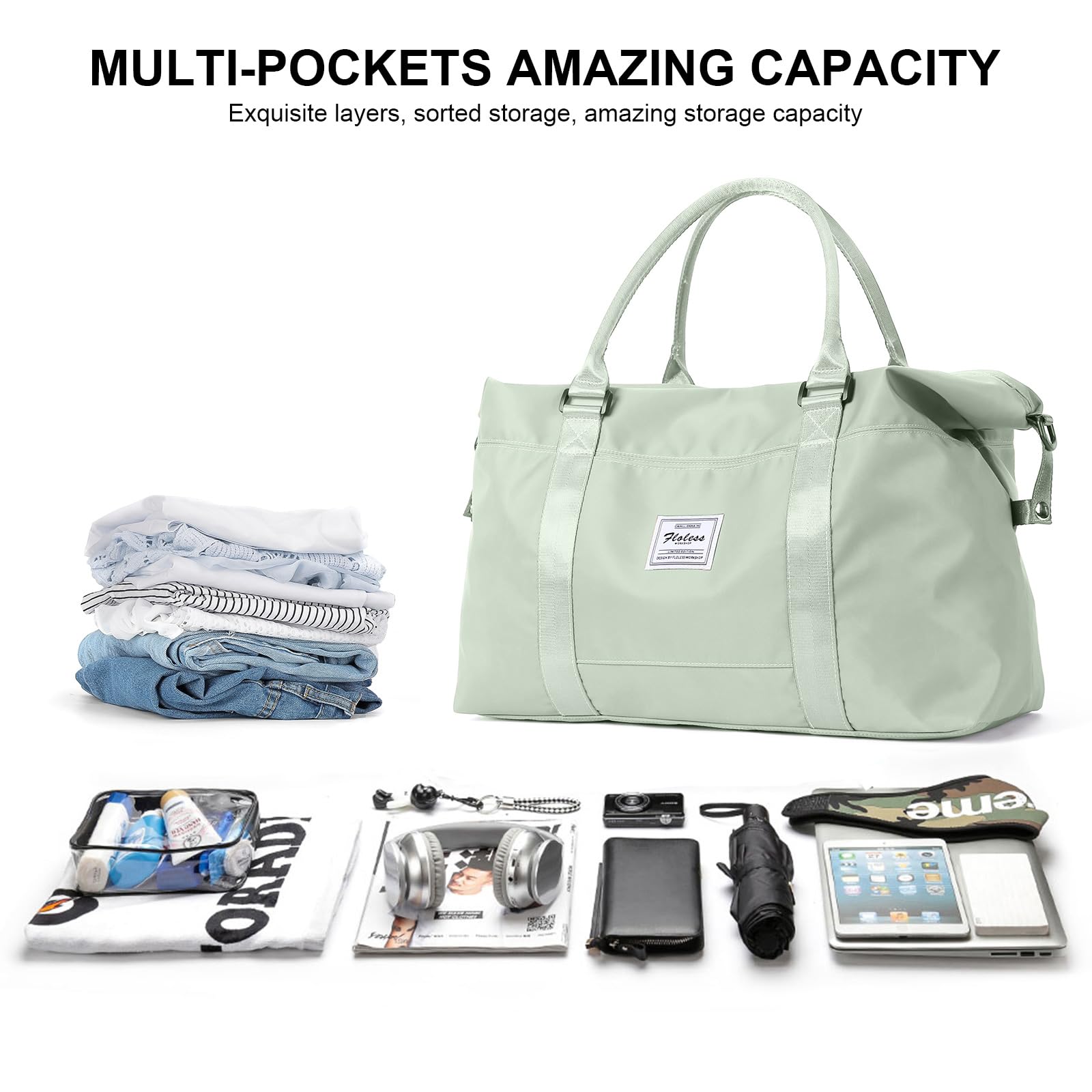 Best Travel Duffel Bag for Women - Lightweight Sports Tote & Gym Shoulder Bag - Perfect for Weekend Getaways, Overnight Trips & Workout Sessions