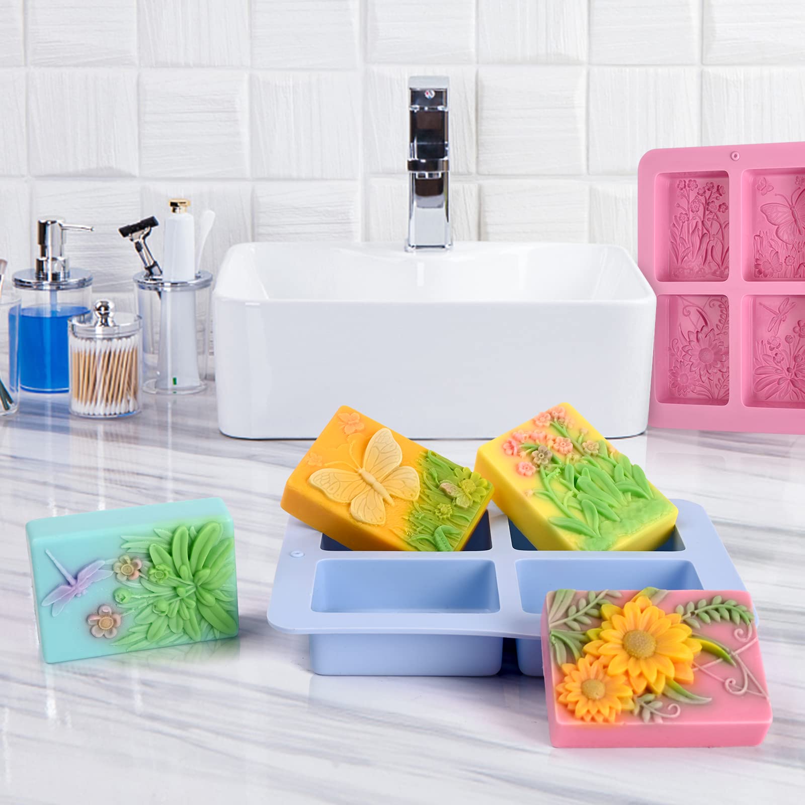 3D Silicone Soap Molds for DIY Crafts, Bath Bombs & Chocolate - Home Baking & Gift Making