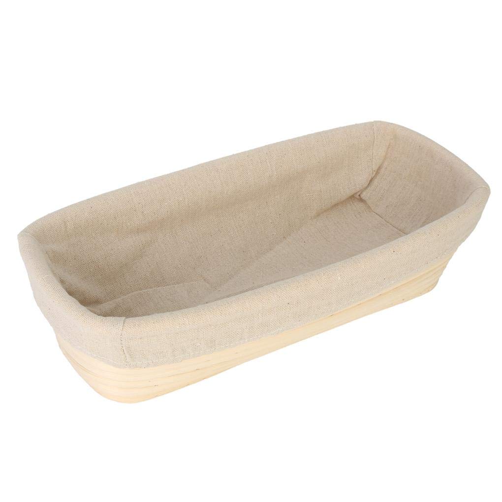 12 Inch Oval Banneton Brotform - Natural Rattan Bread Proofing Basket with Liner for Sourdough, Artisan Bread Baking - Perfect for Home Bakers & Professional Bakeries
